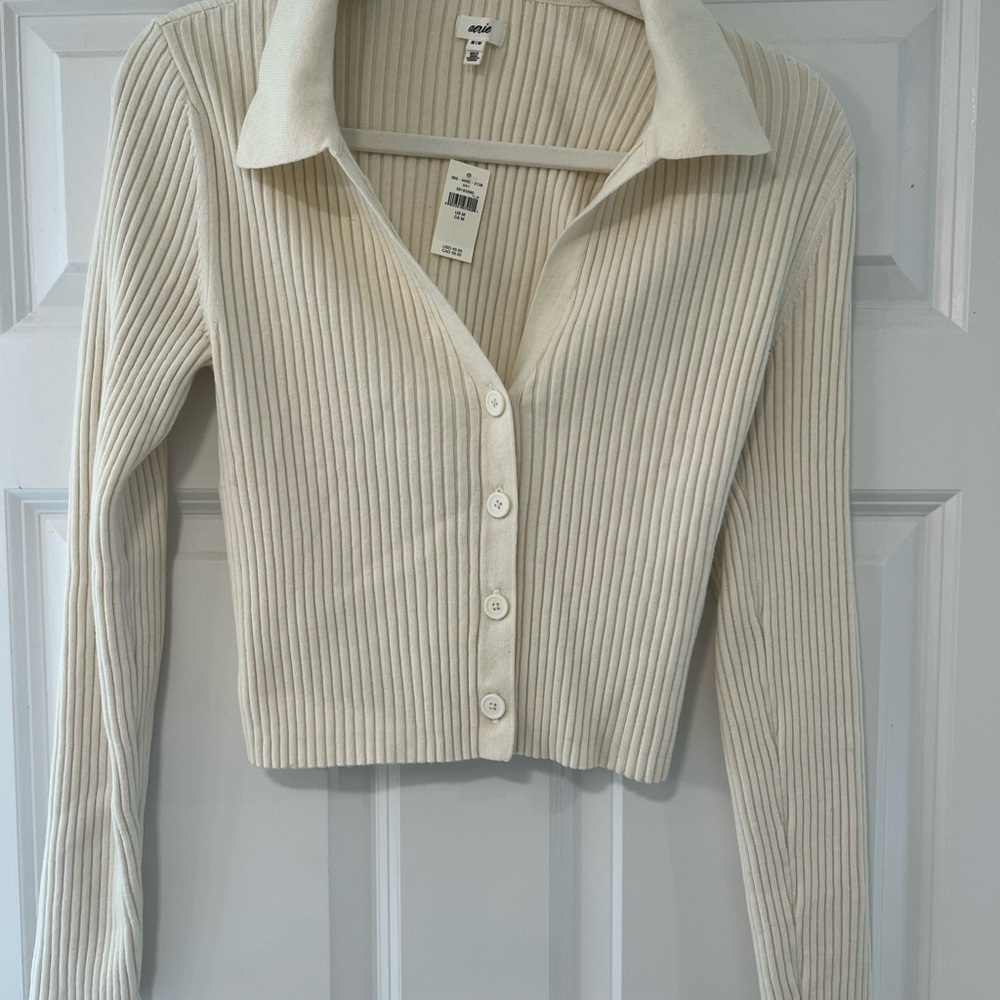 Ribbed Cream Sweater
